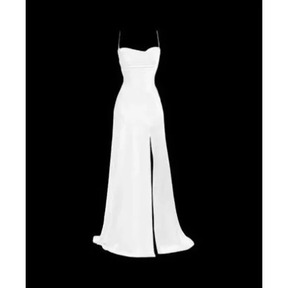 GIGII'S Women's Aure Shine Maxi Dress Bridal White size S Preloved - Picture 2 of 5